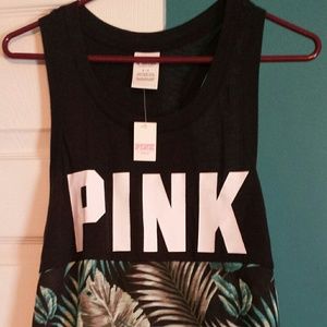 NWT, VS PINK LIMITED EDITION PALM TREE TANK